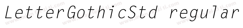 LetterGothicStd regular字体转换